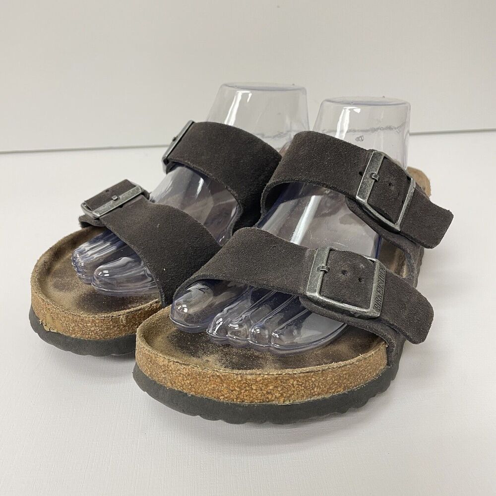 Birkenstock Arizona Sandals Size 40 Men-7 Women-9 Brown Suede Soft Footbed